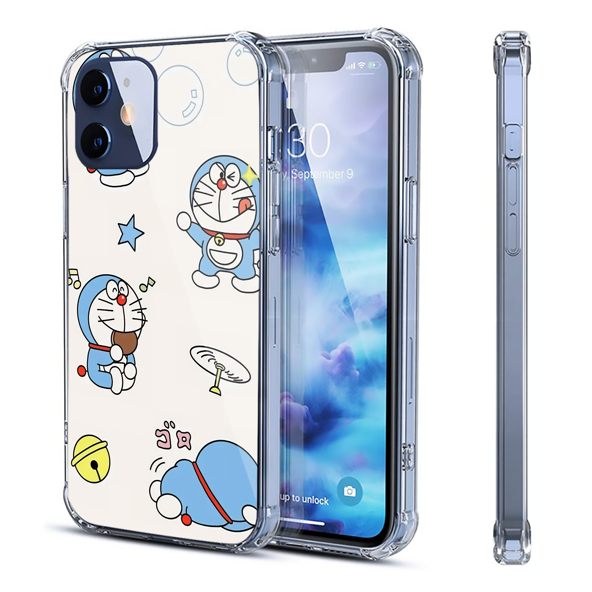 （画像用） ドラえもん Doraemon 【iPhone 12シリーズ対応】透明スマホケース（クリアソフトケース）